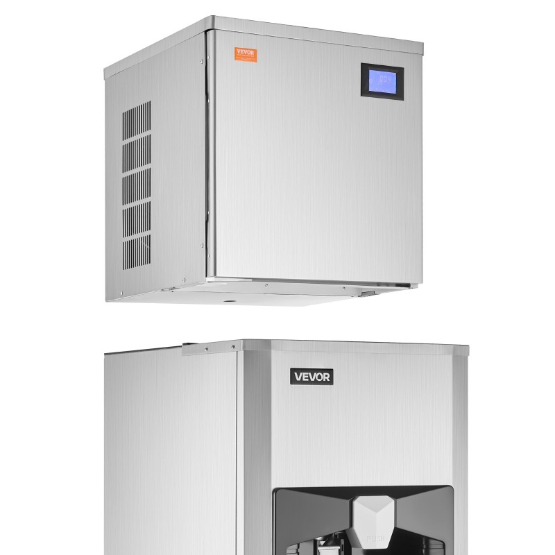 Ammattikäyttöinen jääkone ruostumattomasta teräksestä 200 kg/24h 80 kg säiliö
