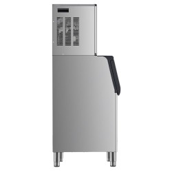 Kaupallinen jääkone ruostumatonta terästä 249 5 kg 24h 136 kg säiliö baareihin kahviloihin ravintoloihin