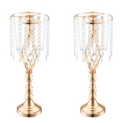 Metallinen kukkateline hiiliteräs 55 cm 2 kpl ranskalainen kulta häät juhlapöytä