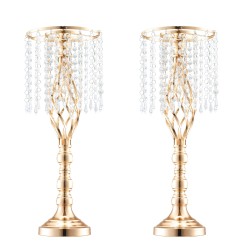 Metallinen kukkateline hiiliteräs 55 cm 2 kpl ranskalainen kulta häät juhlapöytä