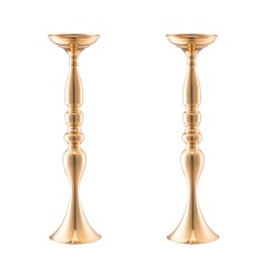 Hiiliteräksinen juhlamaljakko 50 cm 24 kappaletta ranskalaiskultainen pöytäkeskiö