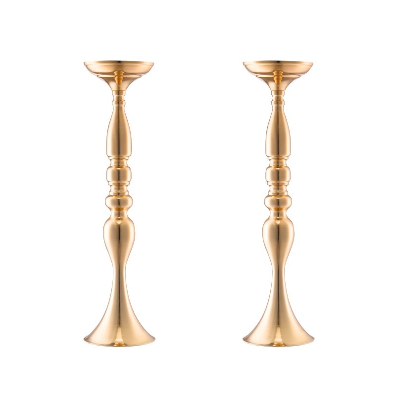 Hiiliteräksinen juhlamaljakko 50 cm 24 kappaletta ranskalaiskultainen pöytäkeskiö