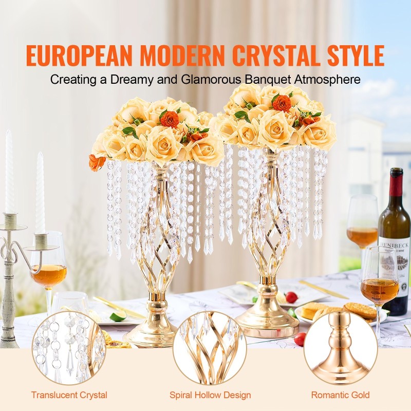 Kukkatelineet hiiliterästä 43 cm ranskalainen kulta 20 kpl häihin