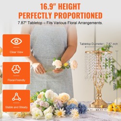 Kukkatelineet hiiliterästä 43 cm ranskalainen kulta 20 kpl häihin