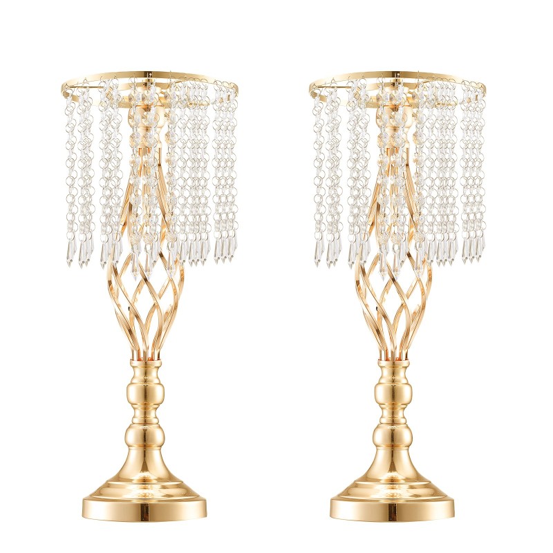 Hiiliteräksinen kukkateline 49 cm korkea ranskan kullanvärinen 12 kpl juhlapöytiin