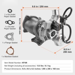 Turboahtimen korvaava yksikkö GT1446S pallografiittavalurauta runko K418 siipipyörä yhteensopiva Ford Escape 2013–2016