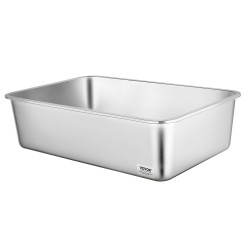 Kissanvessa 2 kappaleen ruostumattomasta teräksestä 150 millimetriä syvä sopii suurikokoisille kissoille