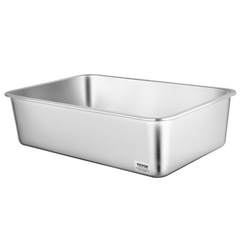 Kissanvessa 2 kappaleen ruostumattomasta teräksestä 150 millimetriä syvä sopii suurikokoisille kissoille