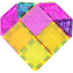 Magneettirakennussarja 55 osaa ABS-muovi ferriittimagneetit autonalusta 16 numerokorttia