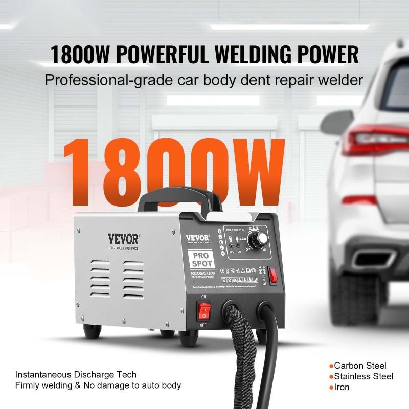 Pistehitsauslaite 1800 watin manuaalisäätö seitsemällä toimintatilalla auton koripeltien oikaisuun