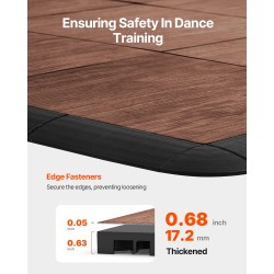 Yhdistettävät tanssilattian palat PP ja PVC 315x315 mm 9 kpl pehmustettu pohja