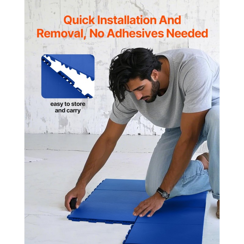 Harjoittelulaatat polypropeeni 315×315 mm 8 kpl sininen jääkiekkoharjoitteluun