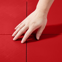 Harjoittelulattialaatat polypropeeni 315x315 mm 8 kappaletta punainen jääkiekon kuivaharjoitteluun