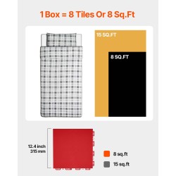 Harjoittelulattialaatat polypropeeni 315x315 mm 8 kappaletta punainen jääkiekon kuivaharjoitteluun