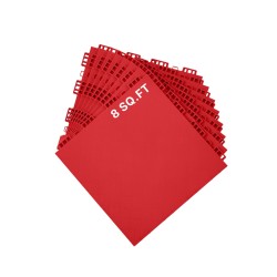 Harjoittelulattialaatat polypropeeni 315x315 mm 8 kappaletta punainen jääkiekon kuivaharjoitteluun