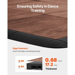 Tanssilattialaatat muoviset tammi puunsyykuvio 25 kappaletta vaimennettu pohja