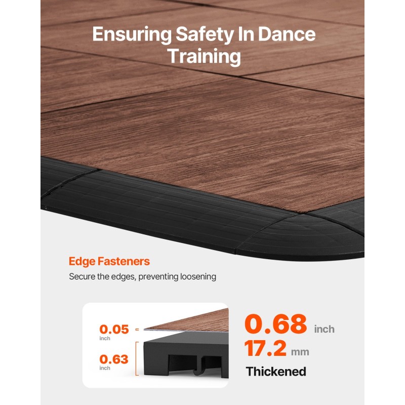 Tanssilattialaatat muoviset tammi puunsyykuvio 25 kappaletta vaimennettu pohja