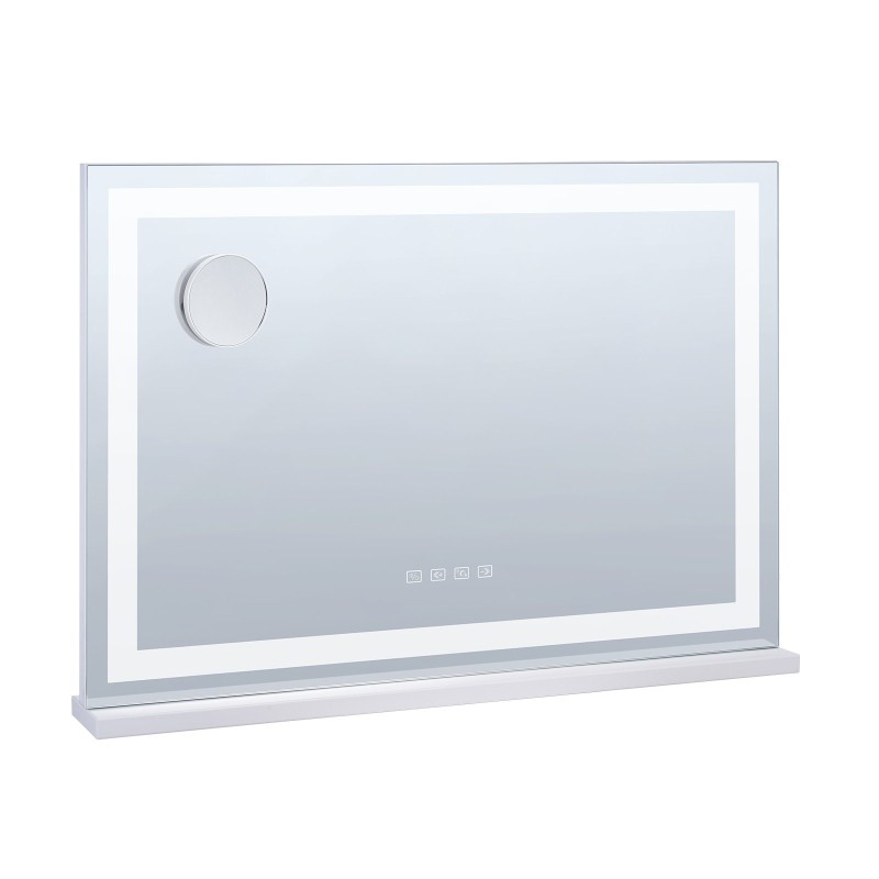 Valopeili neliö valkoinen 800x120x572 mm 3 värilämpötilaa 5x suurennus Bluetooth USB