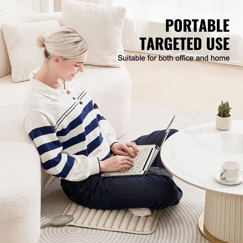 Kaukoinfrapunalämpötyyny ametistikivillä 46 x 46 senttimetriä selälle