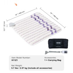 Kaukoinfrapunalämpötyyny ametistikivillä 46 x 46 senttimetriä selälle