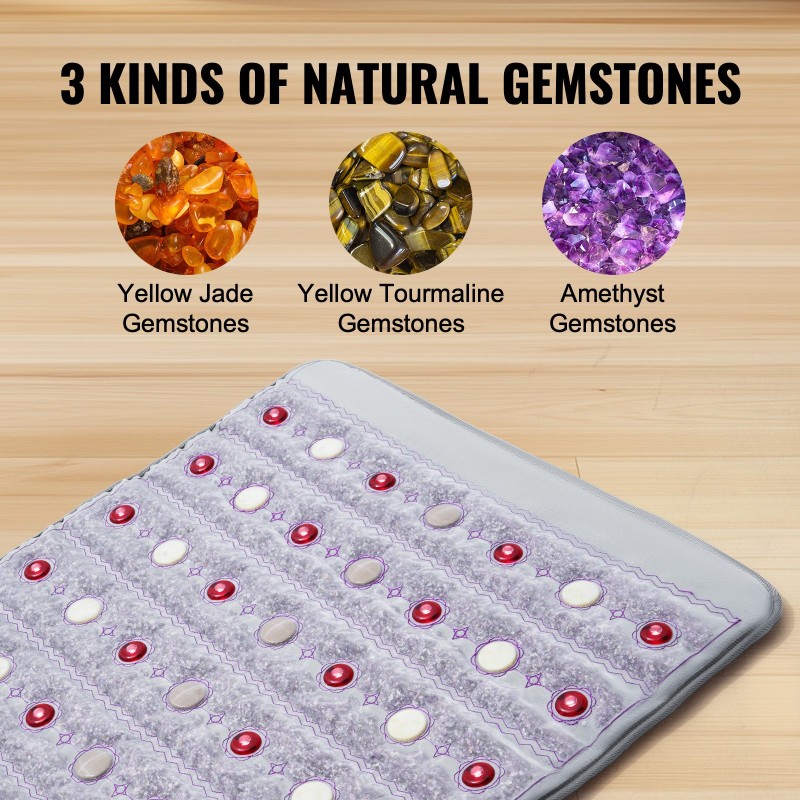 Ametistilämpöalusta 1530x615 mm jade turmaliini kauko-infrapuna 660nm punavalo negatiiviset ionit