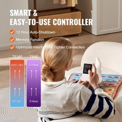 Kaukoinfrapunalämpömatto 104×51 cm 5 jalokiveä 660 nanometrin punavalo