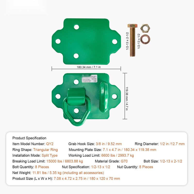 Pultattavat kauhankoukut 3/8 tuuman G70-teräs sidontarenkaalla traktoreihin ja kuorma-autoihin