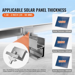 Z-asennuskiinnikkeet anodisoitu alumiini 35–50 mm kehystetyille paneeleille 40 kappaletta