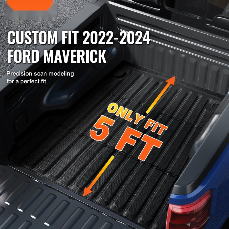 Kuormatilan matto paksusta termoplastisesta elastomeerista Ford Maverick 2022–2024 5 jalan lavalle