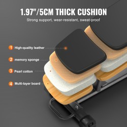 Voimaharjoittelupenkki hiiliteräsrunko säädettävä kotikäyttöön 454 kg kantavuus leveä pehmustettu selkänoja