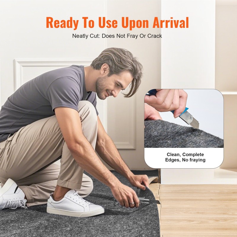 Maton aluspehmuste polyesterihuopa lateksipohja 244 x 306 cm 6 mm liukuestolla