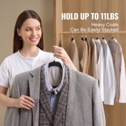 Samettihenkarit 50 kpl musta 5 kg kantavuus 360 asteen kääntyvä koukku