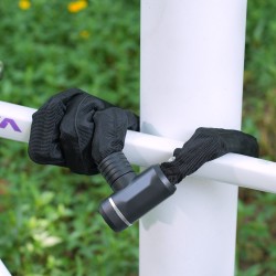 Polkupyörän ketjulukko teräsketju 1200 mm 10 mm avainlukko 3 avainta musta suojakangas