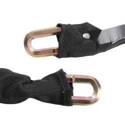 Teräksinen ketjulukko 9 5 mm 1800 mm polkupyörälle moottoripyörälle ja skoottereille musta