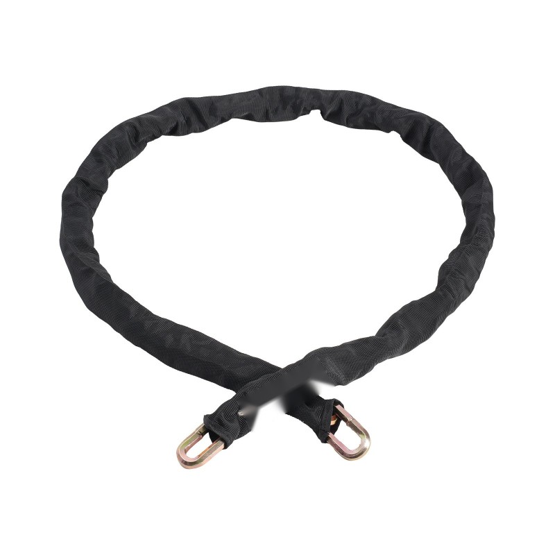 Teräksinen ketjulukko 9,5 mm 1800 mm polkupyörälle moottoripyörälle ja skoottereille musta