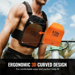 Painolevypari teräs 8.75 LB kaareva ergonominen 295x248x8 mm