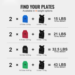 Painolevyt teräs kaksi kappaletta 8,75 paunaa painoliiviin mattapunainen