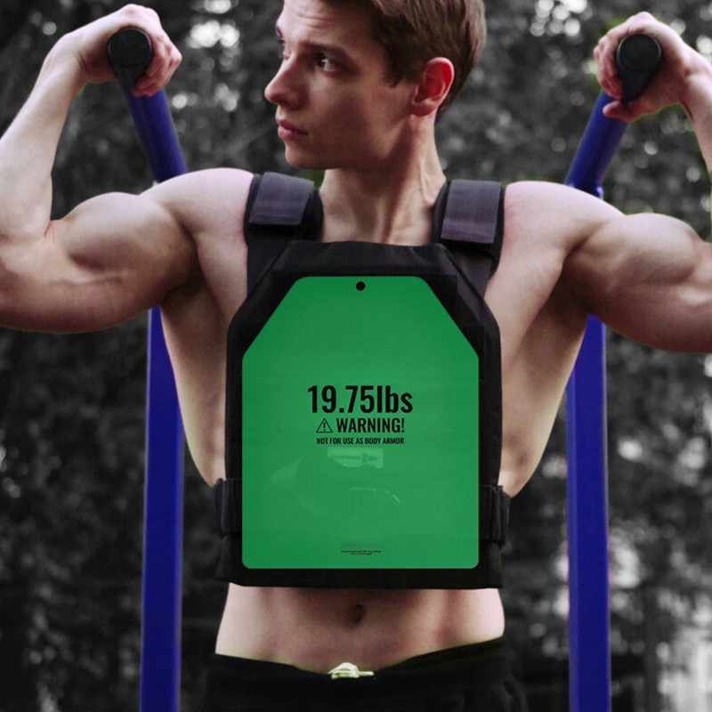 Painolevyt teräksiset pari 19,75 paunaa yhteensä mattavihreät painoliiveihin