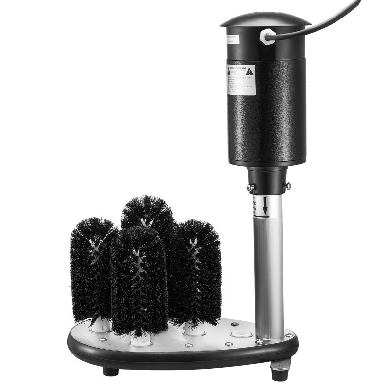 Lasinpesukone sähkökäyttöinen 5-harjainen 1200 lasia tunnissa kompakti ruostumaton teräs