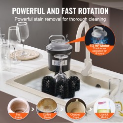 Sähköinen lasinpesukone ruostumaton teräs 5 harjaa 1200 lasia tunnissa 50–70 mm laseille