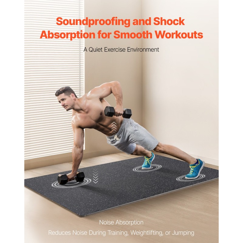 Kuntosalimatot 6 kpl kumipintaiset EVA-vaahtopohjaiset 610×610×14 mm