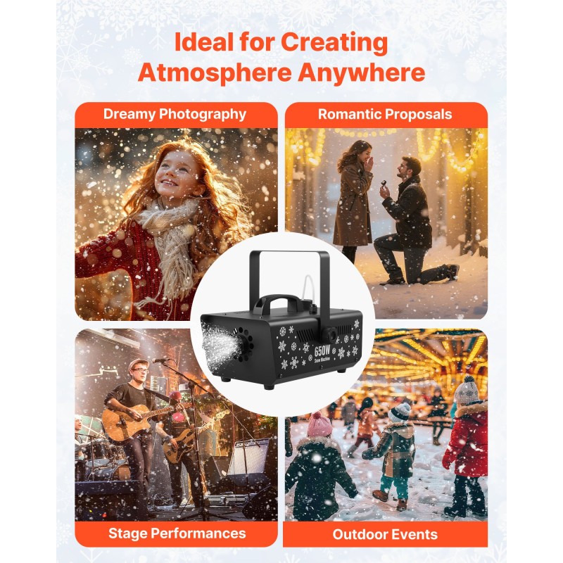 Keinolumikone 650W teräs ja muovi 1 l säiliö ripustettava ja kannettava