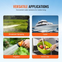 Painekalvopumppu 12V 18,9 l/min säädettävä 2,7–6,9 bar 1/2 MNPT kasteluun