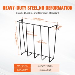 Heinäteline hiiliterästä 24 gallonaa seinään kiinnitettävä 5 hevoselle sisä ja ulkokäyttöön