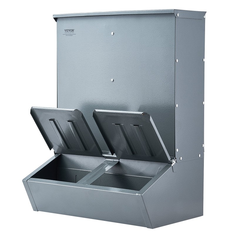 Sikojen ruokintalaite galvanoitua terästä 3,7 bushelia 8 sian ruokintaan ulkokäyttöön