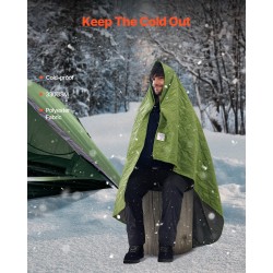 Retkeilyviltti polyesterifleece 330GSM koko 2,08 m x 1,4 m PU1500 ulkoiluun