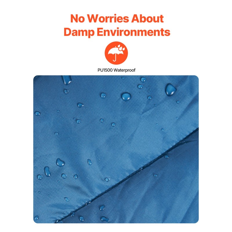 Retkeilyviltti puettava polyesterikuitu 1,9 x 1,32 m vettähylkivä PU1500 kuvioitu