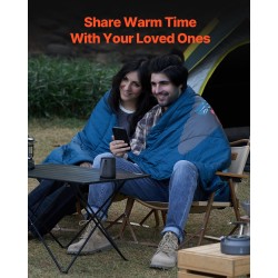 Retkeilyviltti puettava polyesterikuitu 1,9 x 1,32 m vettähylkivä PU1500 kuvioitu