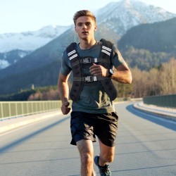 Painoliivi neopreeninen 9,22 kg heijastavilla raidoilla säädettävä juoksuun voimaharjoitteluun