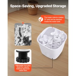 Vesiviljelytorni kuusitasoinen 30 istutuspaikkaa 20 litran vesisäiliöllä 16 watin kasvivalo sisäkäyttöön